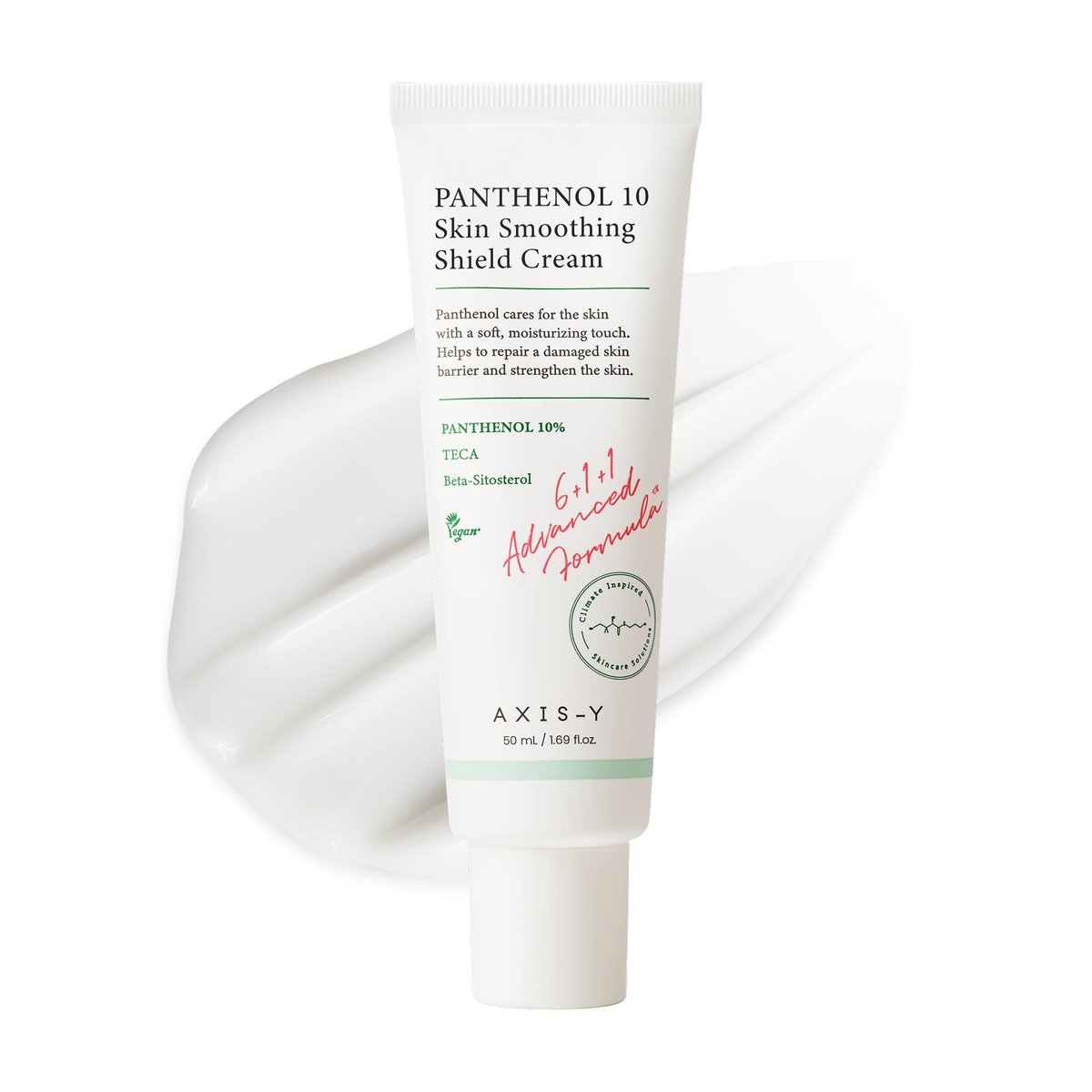 AXIS-Y Panthenol 10 Skin Smoothing Shield Cream – Tägliche Gesichtsfeuchtigkeitscreme mit Langzeithydratation & Beruhigung – Vegane Koreanische Hautpflege (50 ml)