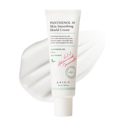 AXIS-Y Panthenol 10 Skin Smoothing Shield Cream – Tägliche Gesichtsfeuchtigkeitscreme mit Langzeithydratation & Beruhigung – Vegane Koreanische Hautpflege (50 ml)