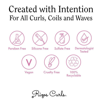 Rizos Curls Styling Starter Kit – Set mit Refresh & Detangle Spray, Curl Defining Cream & Light Hold Gel – Mehr Volumen & Halt, Frizz-Kontrolle & Glanz für Locken