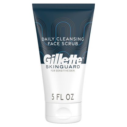 Gillette SkinGuard Gesichtsreiniger für Männer – Tägliches Peeling mit Sheabutter und Aktivkohle, 142 g