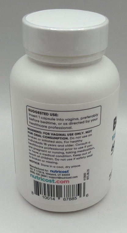 Nutricost Borsäure 600mg, 60 Kapseln - Vaginalzäpfchen - Nicht-GMO - für Frauen