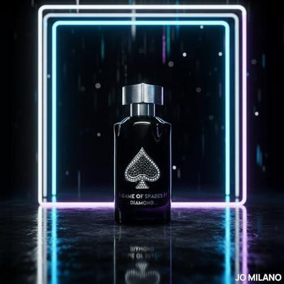Jo Milano Game of Spades Diamond Parfum Spray 100 ml – Unisex Vanille-Fruchtig-Amber-Duft, lang anhaltend