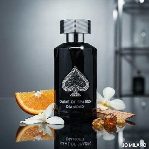 Jo Milano Game of Spades Diamond Parfum Spray 100 ml – Unisex Vanille-Fruchtig-Amber-Duft, lang anhaltend