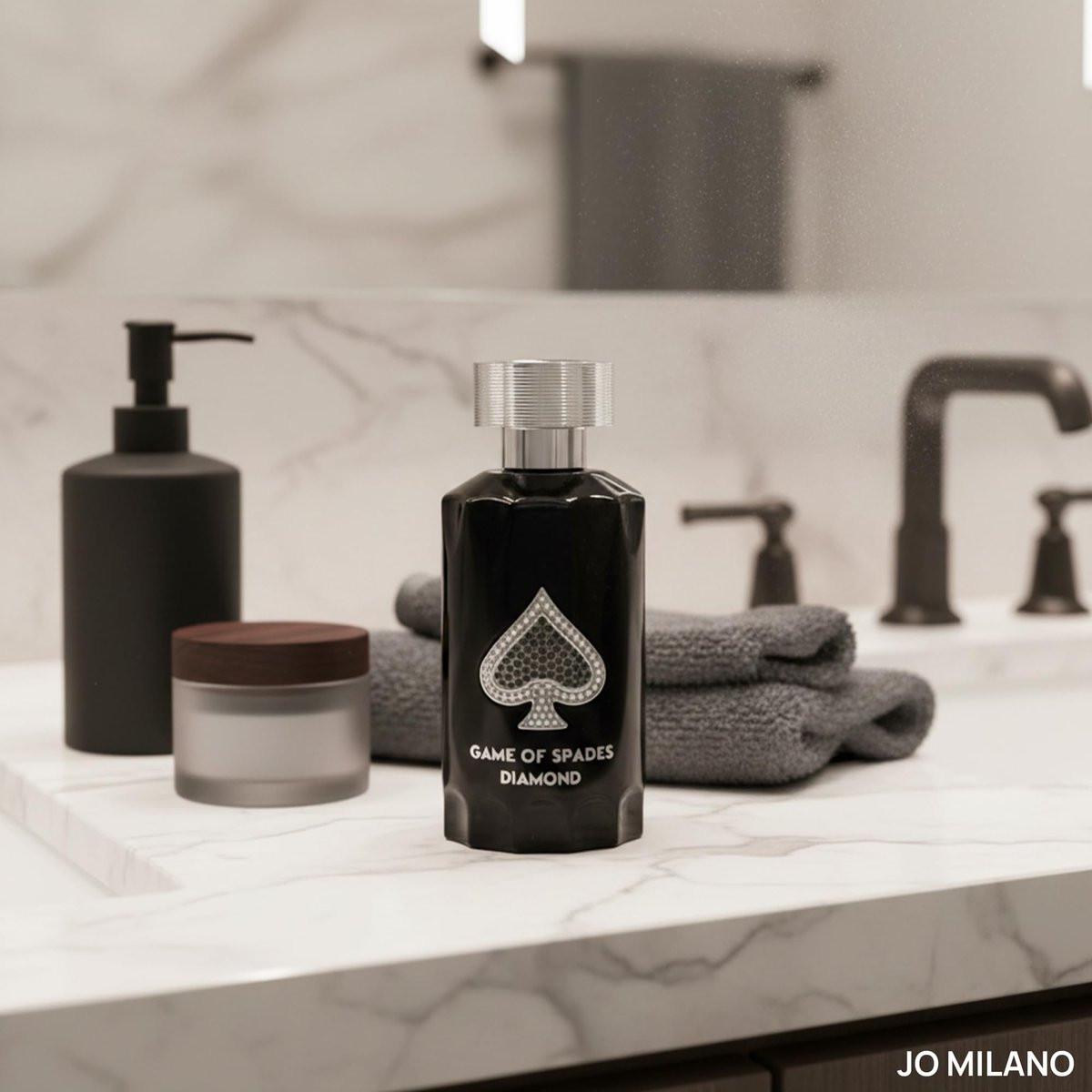 Jo Milano Game of Spades Diamond Parfum Spray 100 ml – Unisex Vanille-Fruchtig-Amber-Duft, lang anhaltend