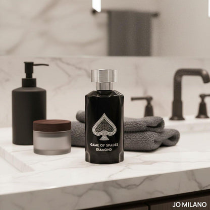 Jo Milano Game of Spades Diamond Parfum Spray 100 ml – Unisex Vanille-Fruchtig-Amber-Duft, lang anhaltend