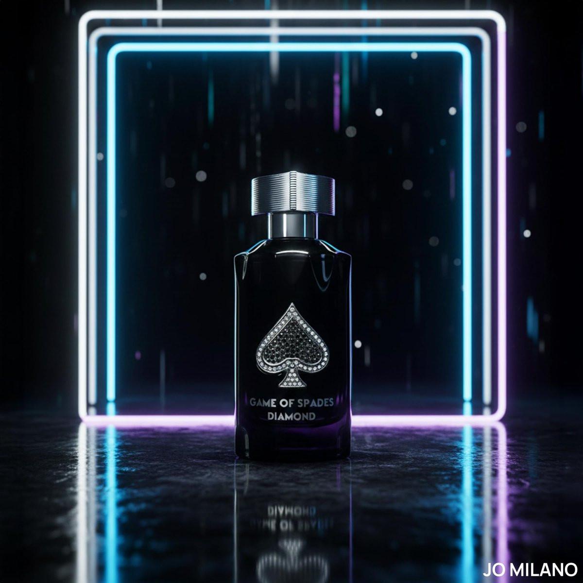 Jo Milano Game of Spades Diamond Parfum Spray 100 ml – Unisex Vanille-Fruchtig-Amber-Duft, lang anhaltend
