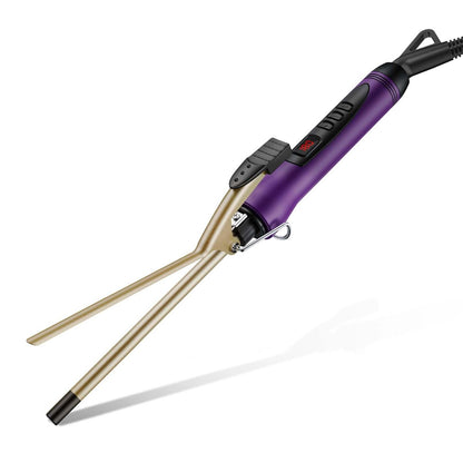 MELYDO 3/8 Zoll kleiner Lockenstab für kurzes und langes Haar – Keramik-Lockenwickler mit einstellbarer Temperatur, inklusive Hitzeschutzhandschuh