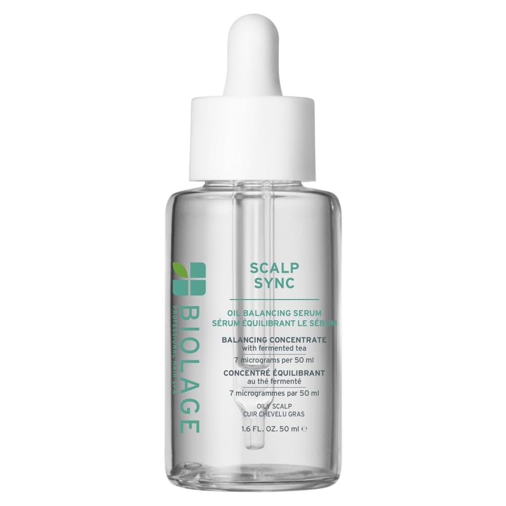 Biolage Scalp Sync Ölausgleichendes Haarserum – Absorbiert überschüssiges Öl zwischen den Haarwäschen, Leave-In-Kopfhautbehandlung, fermentierte Teemischung, vegan, 48 ml