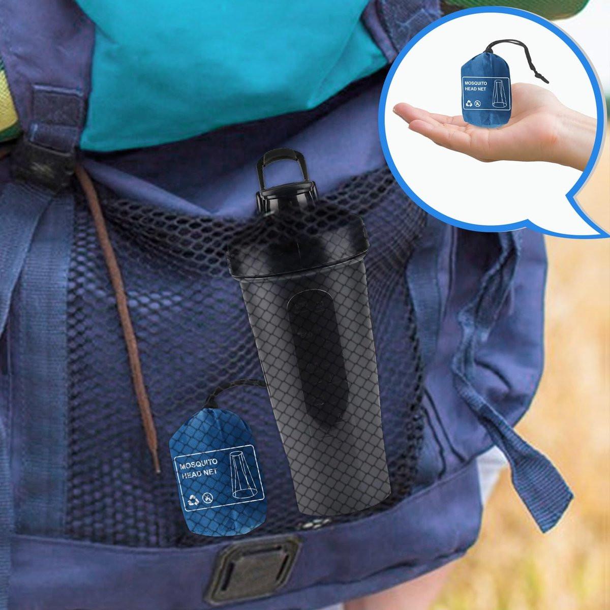 South to East Premium Moskitonetz für Insekten, 2er-Pack, Fliegen- und Käferschutz | Extra groß & lang, feine Maschen für Camping, Wandern, Angeln, Gartenarbeit, Safari, passt auf alle Hüte für Männer & Frauen