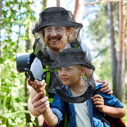South to East Premium Moskitonetz für Insekten, 2er-Pack, Fliegen- und Käferschutz | Extra groß & lang, feine Maschen für Camping, Wandern, Angeln, Gartenarbeit, Safari, passt auf alle Hüte für Männer & Frauen