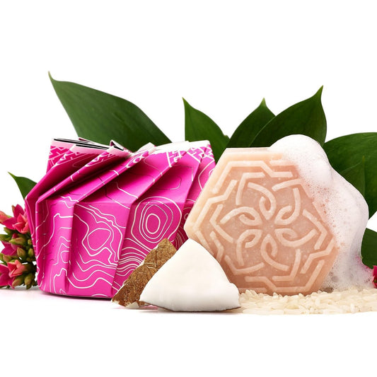 Viori Coconut Bliss Shampoo Bar – Fortschrittliche Reparatur & Feuchtigkeit mit Reiswasser für Haarwachstum – Handgefertigt, Sulfatfrei