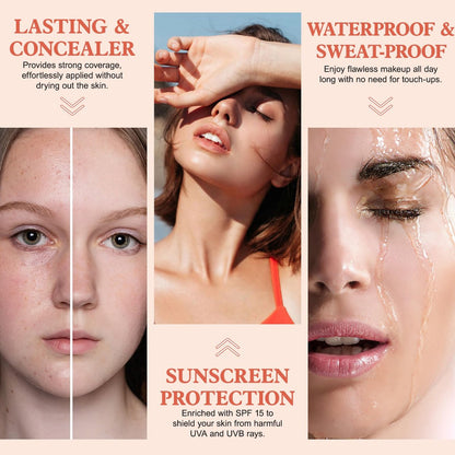 Color Changing Foundation Liquid Base, 2er-Pack – Perfekte Foundation für jeden Hautton mit SPF15