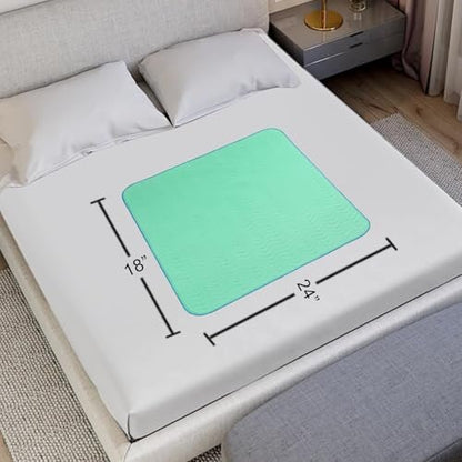 Waschbare Unterlagen, saugstarke wiederverwendbare Bettnässer-Einlagen für Kinder, Erwachsene, Senioren und Haustiere – wasserdichte Schutzeinlage für Couch, Sofa, Boden, Bett (bis zu 500 Wäschen)