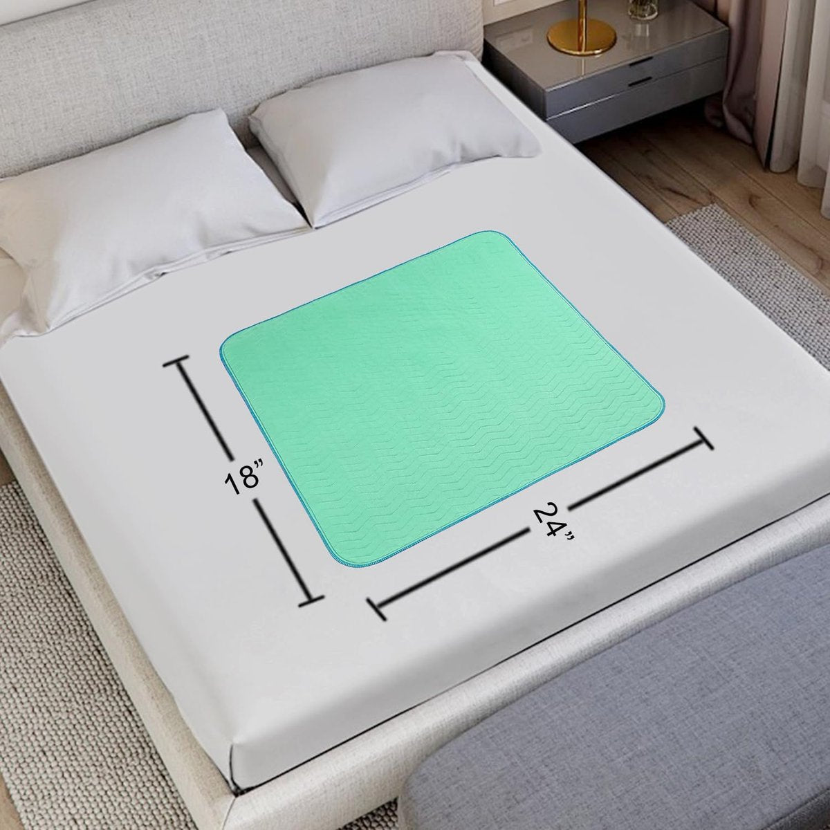 Waschbare Unterlagen, saugstarke wiederverwendbare Bettnässer-Einlagen für Kinder, Erwachsene, Senioren und Haustiere – wasserdichte Schutzeinlage für Couch, Sofa, Boden, Bett (bis zu 500 Wäschen)