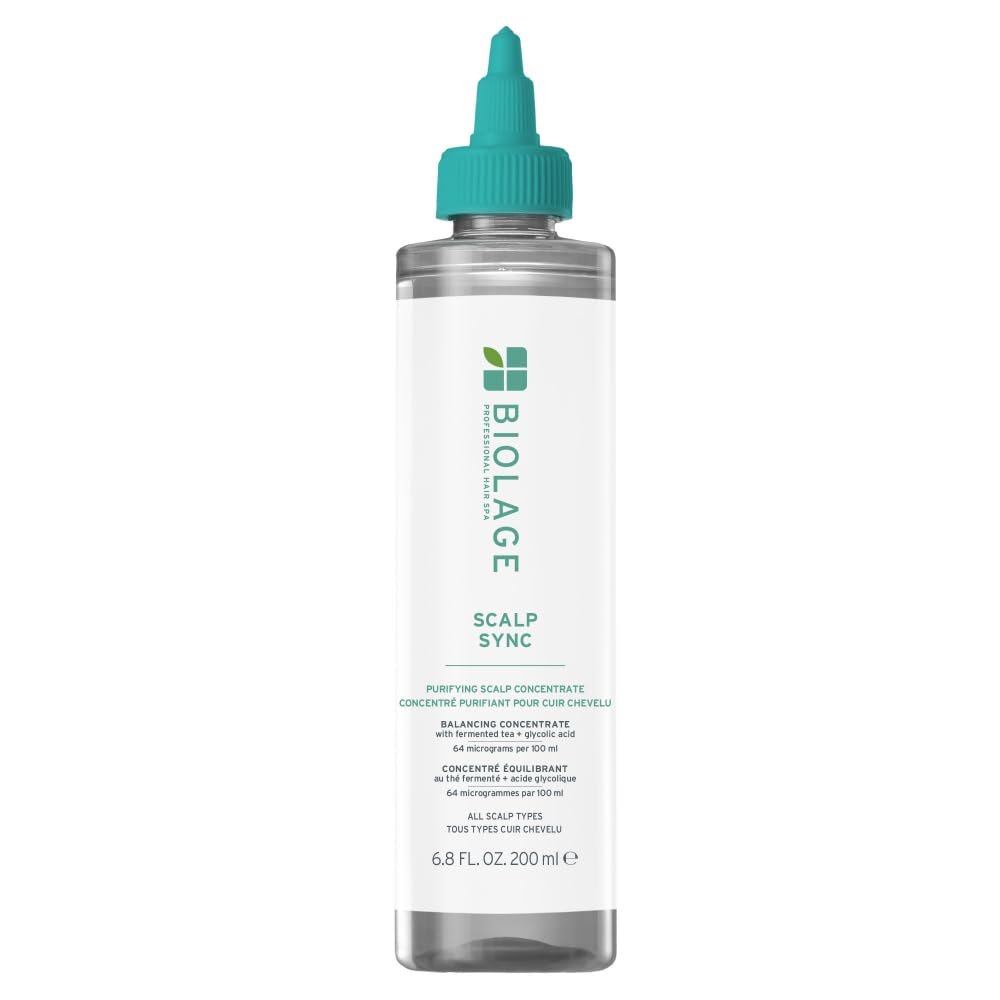 Biolage Scalp Sync Purifying Concentrate – Peeling & klärendes Trockenkopfhaut-Treatment mit fermentiertem Tee-Blend und Glykolsäure, 200 ml