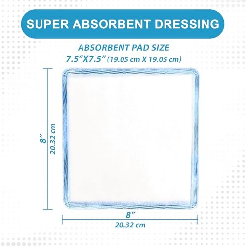 MedVance Superabsorbierender Wundverband, 20x20 cm, 5 Stück, für Druckgeschwüre und Verbrennungen 1./2. Grades