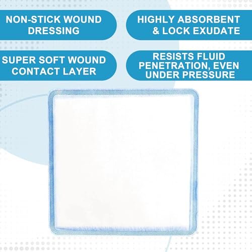 MedVance Superabsorbierender Wundverband, 20x20 cm, 5 Stück, für Druckgeschwüre und Verbrennungen 1./2. Grades