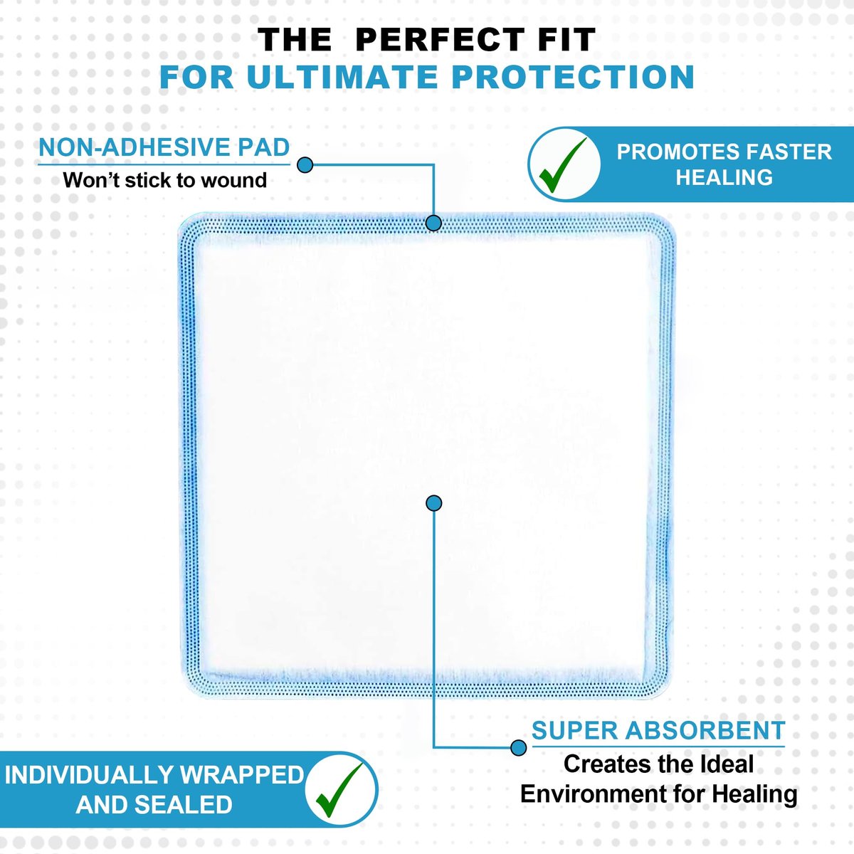 MedVance Superabsorbierender Wundverband, 20x20 cm, 5 Stück, für Druckgeschwüre und Verbrennungen 1./2. Grades
