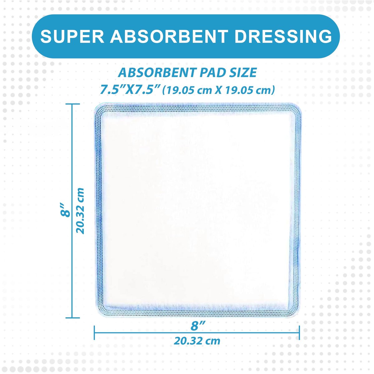 MedVance Superabsorbierender Wundverband, 20x20 cm, 5 Stück, für Druckgeschwüre und Verbrennungen 1./2. Grades