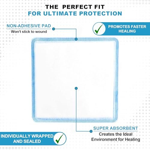 MedVance Superabsorbierender Wundverband, 20x20 cm, 5 Stück, für Druckgeschwüre und Verbrennungen 1./2. Grades
