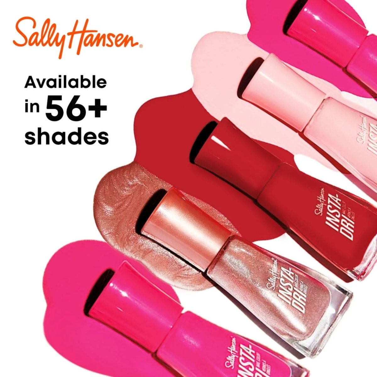Sally Hansen Insta-Dri Pride Nagellack – Schnelltrocknend, langhaftend, streifenfrei glänzend | 758 A Thing Called Love | Weiches Korallenrot