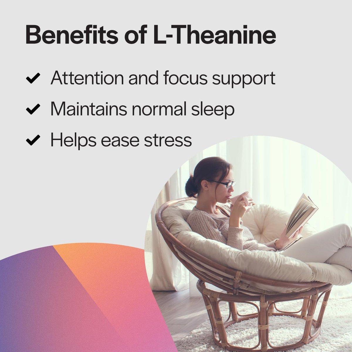PureFormulas L-Theanin 100 mg – Unterstützt Stresslevel, entspannten Zustand, Stimmung, Schlaf – Milchfrei, Sojafrei, Nicht-GVO – 60 vegane Kapseln