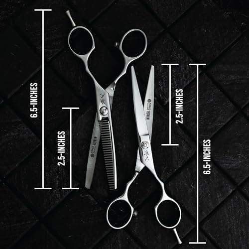 Ronin Haarscheren Set von Tokko Katana – Professionelles Friseur-Scherset, 6,5 Zoll scharfe Edelstahl-Schere & Ausdünnschere für Barber, Friseure, Salon & DIY