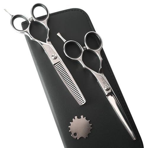 Ronin Haarscheren Set von Tokko Katana – Professionelles Friseur-Scherset, 6,5 Zoll scharfe Edelstahl-Schere & Ausdünnschere für Barber, Friseure, Salon & DIY