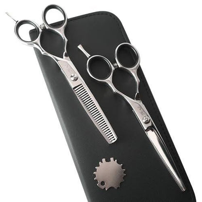 Ronin Haarscheren Set von Tokko Katana – Professionelles Friseur-Scherset, 6,5 Zoll scharfe Edelstahl-Schere & Ausdünnschere für Barber, Friseure, Salon & DIY