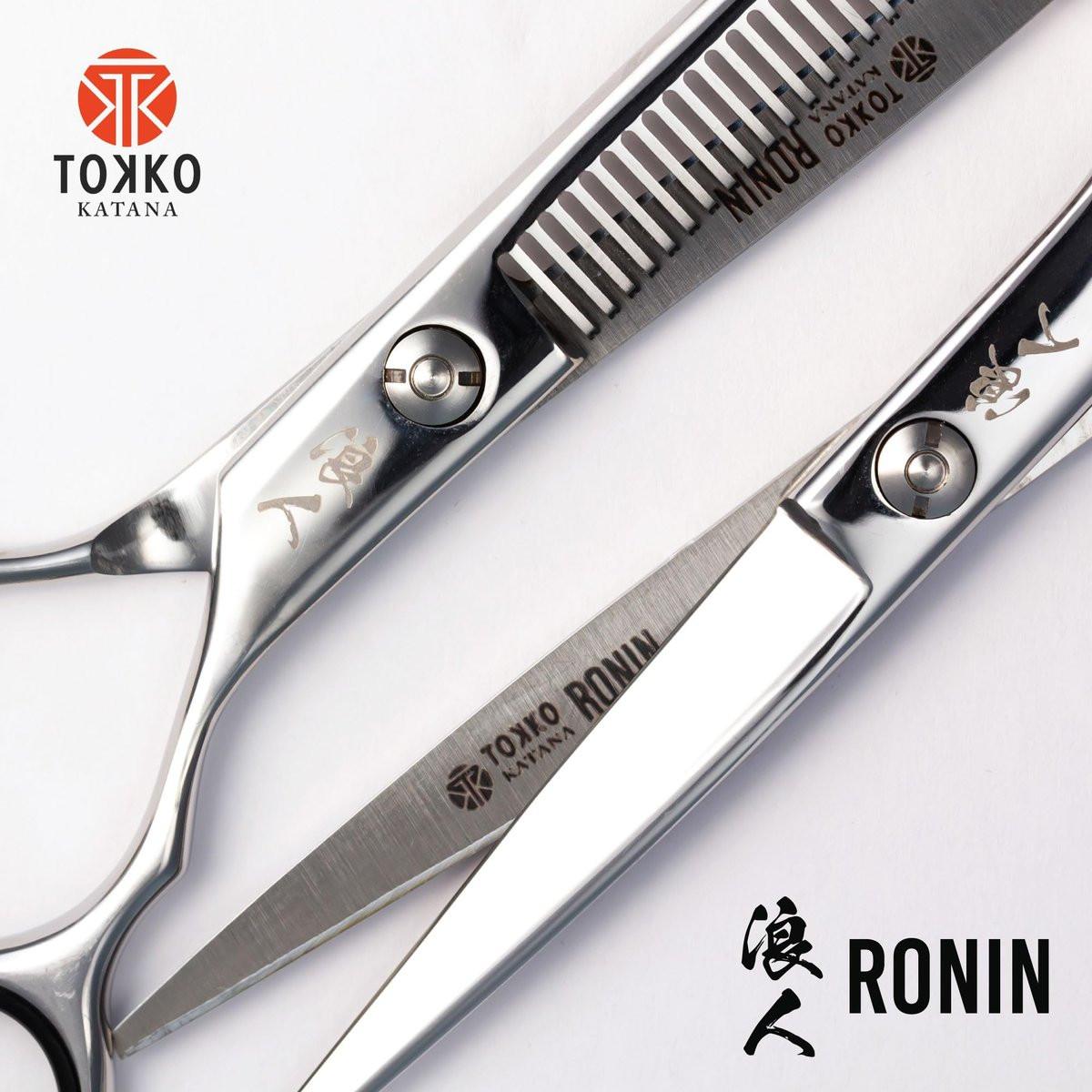 Ronin Haarscheren Set von Tokko Katana – Professionelles Friseur-Scherset, 6,5 Zoll scharfe Edelstahl-Schere & Ausdünnschere für Barber, Friseure, Salon & DIY