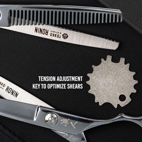 Ronin Haarscheren Set von Tokko Katana – Professionelles Friseur-Scherset, 6,5 Zoll scharfe Edelstahl-Schere & Ausdünnschere für Barber, Friseure, Salon & DIY