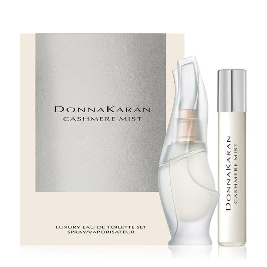 Donna Karan Cashmere Mist Eau de Toilette Set für Damen – Duo mit Mini Spray & Reisespray (je 15 ml)