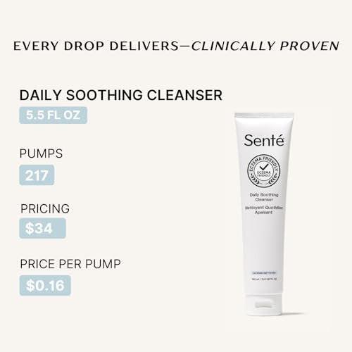 Sente Täglicher Sanfter Gesichtsreiniger für Trockene und Empfindliche Haut | Entfernt Sanft Öl, Unreinheiten und Make-up | mit Vitamin E | 163 ml
