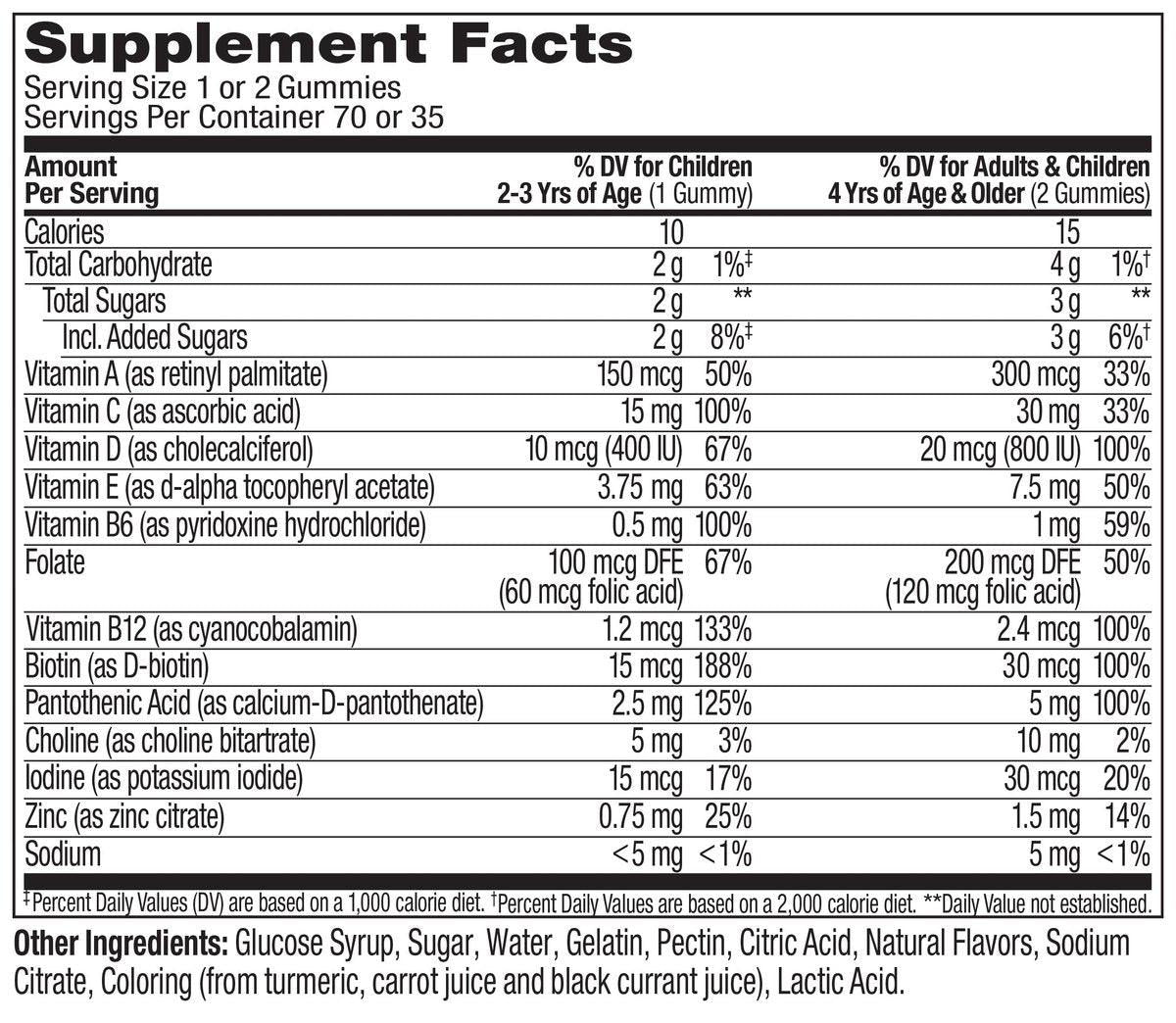 OLLY Kids Multivitamin Gummis – Gesamte Gesundheit & Immununterstützung* mit Vitaminen A, C, D, E, B und Zink, saurer Fruchtpunsch-Geschmack, 70 Gummis (70-Tage-Vorrat)