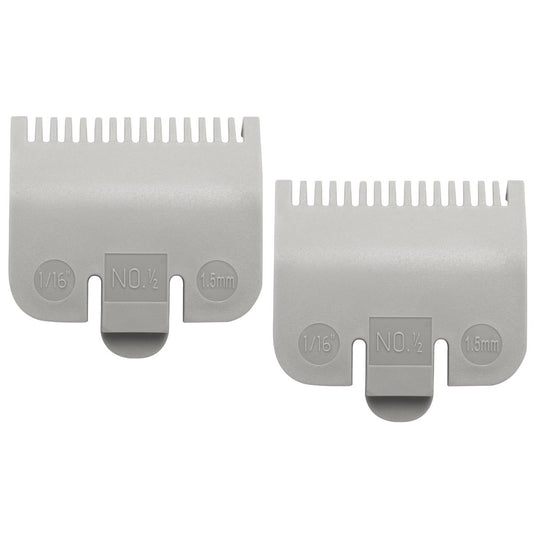 Ersatz-Aufsätze für Wahl Haarschneidemaschinen, Clipper Guide Comb #3137-101 - Grau #1/2-1/16" (1,5 mm) (2er-Pack)
