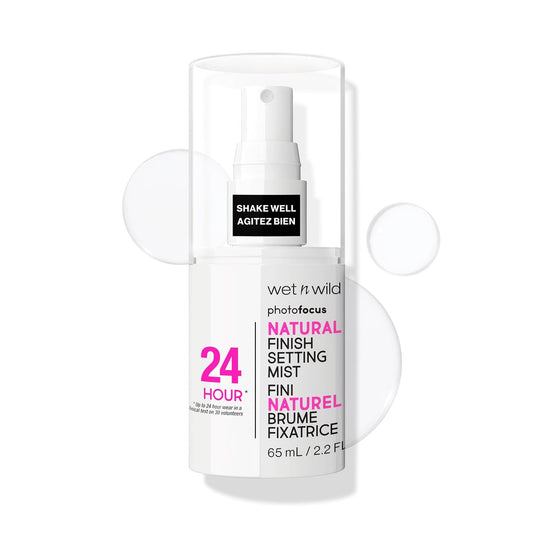 wet n wild Photo Focus Setting Mist – Bis zu 24 Stunden Halt, mattierendes Finish, mit Provitamin B5 & E, vegan & tierversuchsfrei