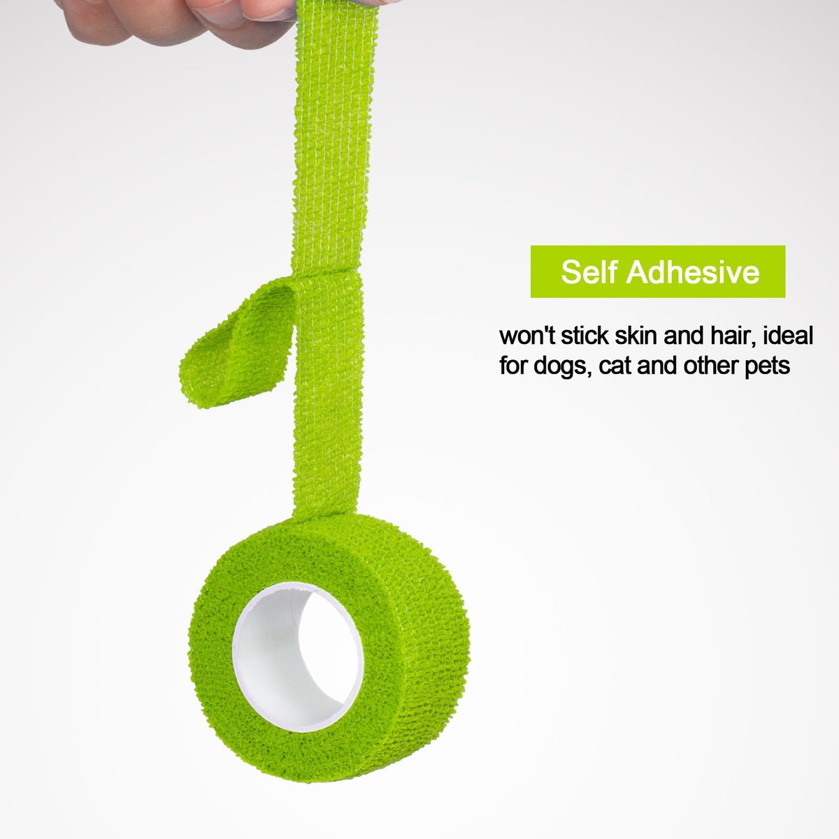 12er-Pack Selbstklebende Bandage 2,5 cm – Kohäsive Bandage für Hunde, Haustiere, Sport & Erste Hilfe (bunte Farben)