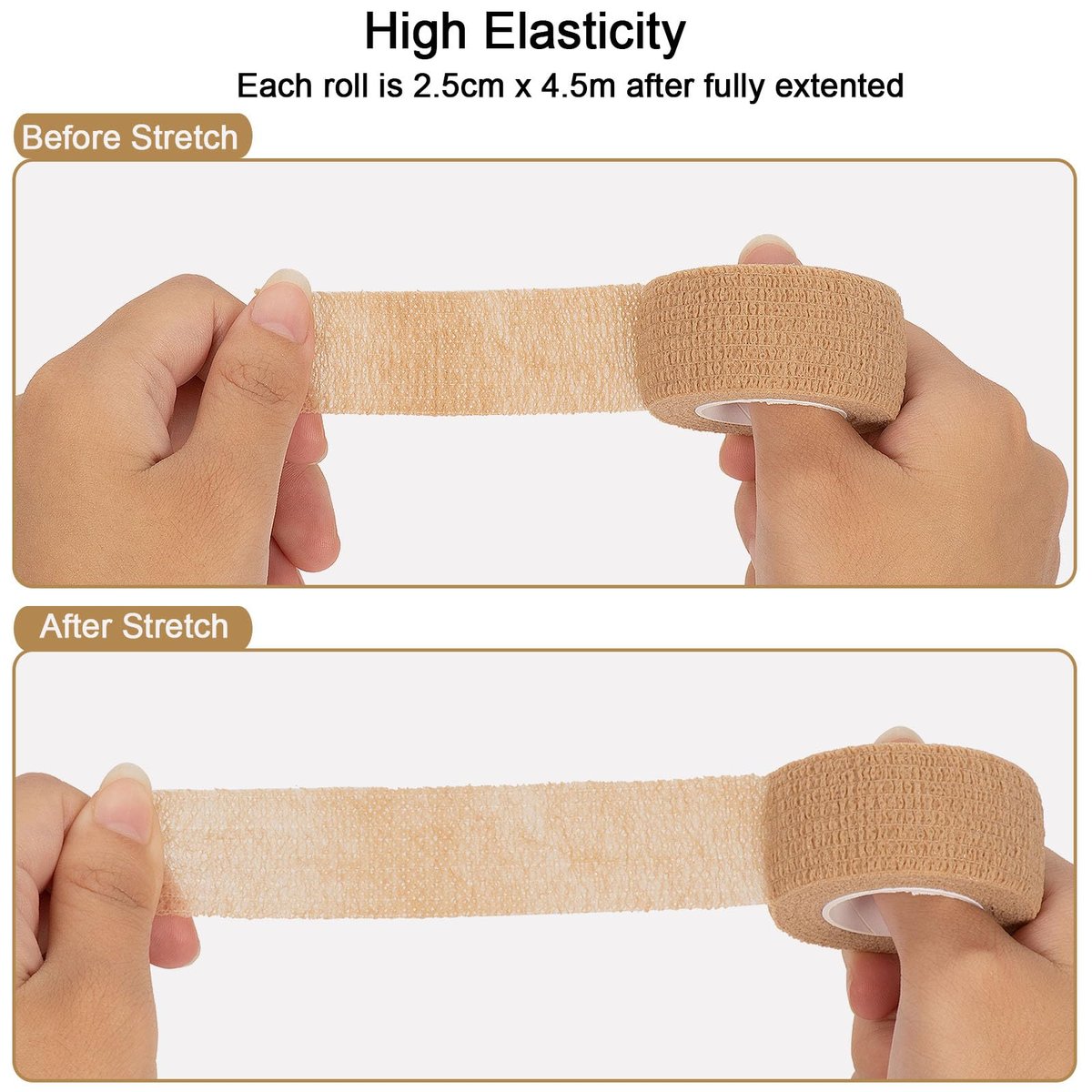 12er-Pack Selbstklebende Bandage 2,5 cm – Kohäsive Bandage für Hunde, Haustiere, Sport & Erste Hilfe (bunte Farben)