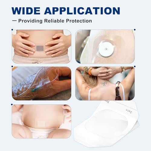 Ceeport Transparente Wundauflage 2,36" x 2,75", 100 Stück wasserdichte Wundpflaster, selbstklebende Pflaster für postoperative Dusche, IV-Schutz, Tattoo-Nachsorge