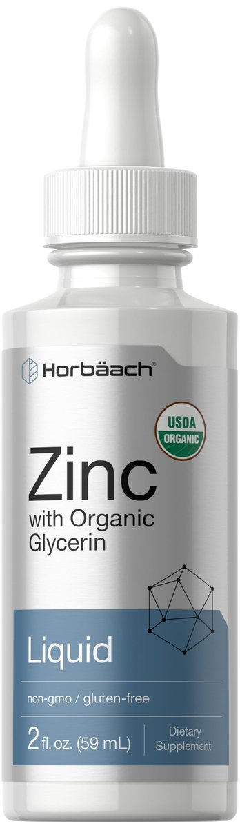 Horbäach Flüssig Zink Tropfen | 59 ml | mit Bio-Glycerin | Vegetarisch, Ohne Gentechnik, Glutenfrei