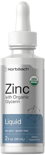 Horbäach Flüssig Zink Tropfen | 59 ml | mit Bio-Glycerin | Vegetarisch, Ohne Gentechnik, Glutenfrei