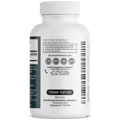 Bronson Vitamin K2 MK-7 200 mcg Extra Stärke, 60 vegane Tabletten