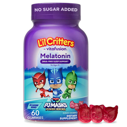 L'il Critters PJ Masks Melatonin Gummis – 60 Stück | Schlafhilfe für Kinder