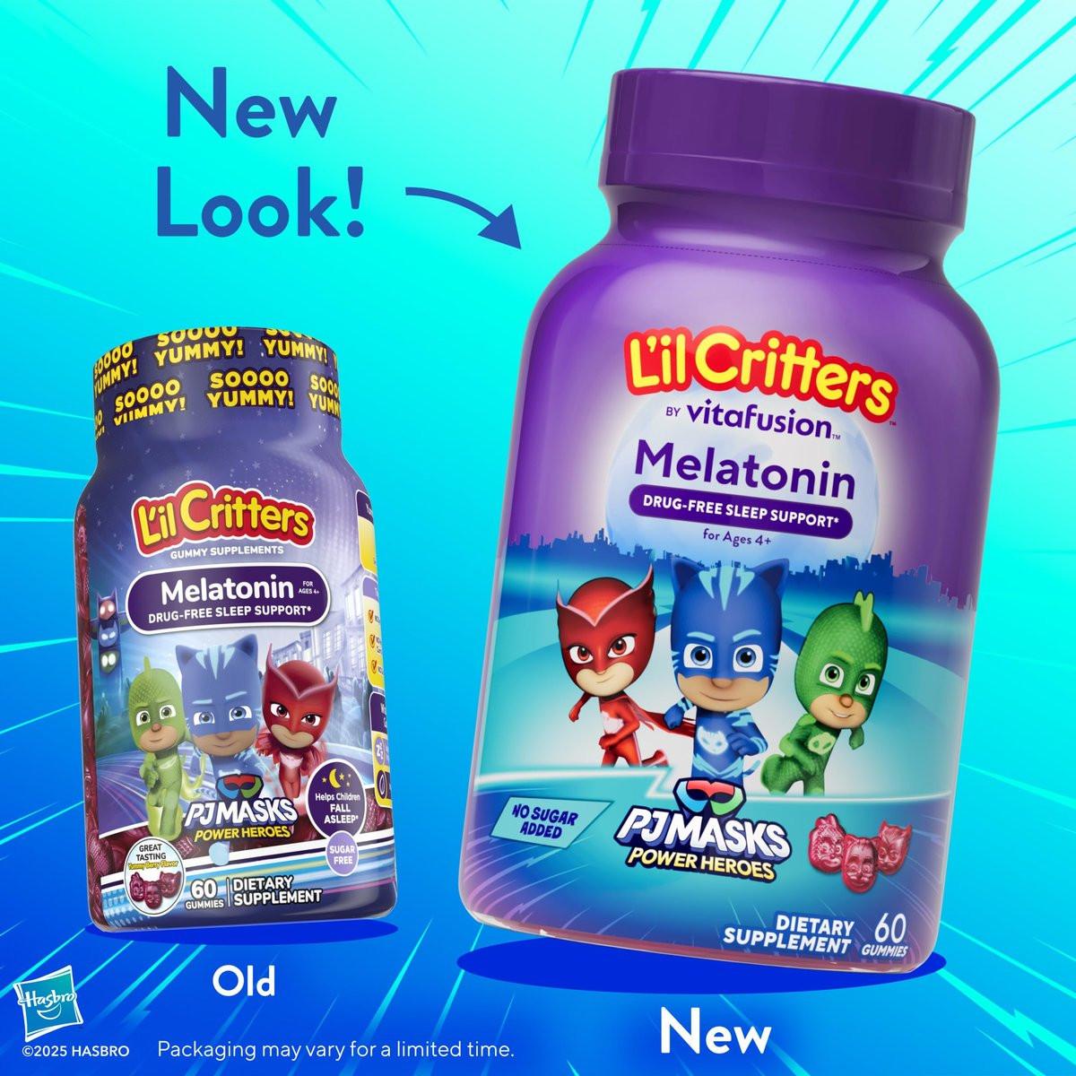L'il Critters PJ Masks Melatonin Gummis – 60 Stück | Schlafhilfe für Kinder