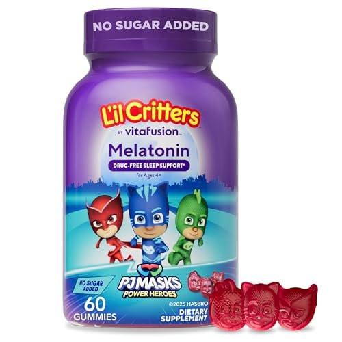 L'il Critters PJ Masks Melatonin Gummis – 60 Stück | Schlafhilfe für Kinder