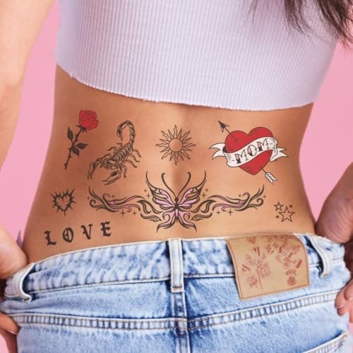 xo, Fetti Realistische Temporäre Tattoos – 28 Stile | Fake Tattoos, Junggesellinnen-Abschied-Geschenke, Geburtstagsparty-Dekoration, Festival-Accessoire, Brautjungfern-Geschenk, Geburtstagsgeschenk, Halloween-Kostüm