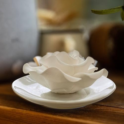 Passiver Diffuser für ätherische Öle – Keramik Diffuser ohne Strom, dekorativer Mini-Raumdiffuser für Schreibtisch, Bad (Impatiens)