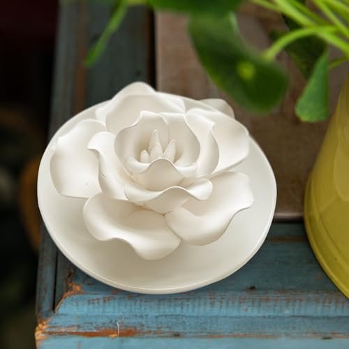 Passiver Diffuser für ätherische Öle – Keramik Diffuser ohne Strom, dekorativer Mini-Raumdiffuser für Schreibtisch, Bad (Impatiens)