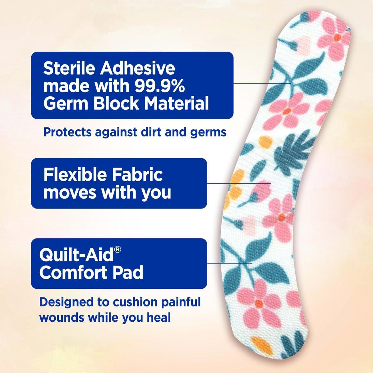 Band-Aid Flexible Fabric Pflaster Wildflower Design, 30 Stück, hautfreundlich und atmungsaktiv