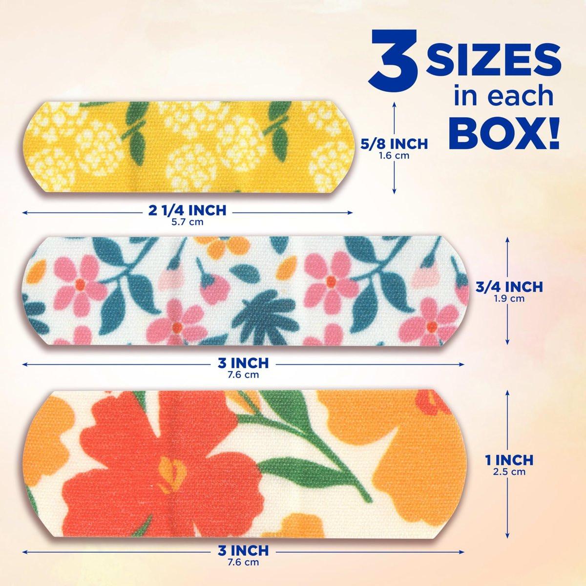 Band-Aid Flexible Fabric Pflaster Wildflower Design, 30 Stück, hautfreundlich und atmungsaktiv